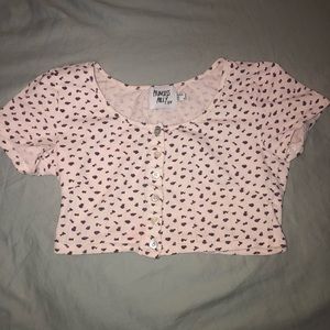 NEVER WORN Princess Polly Pink Floral Button Front